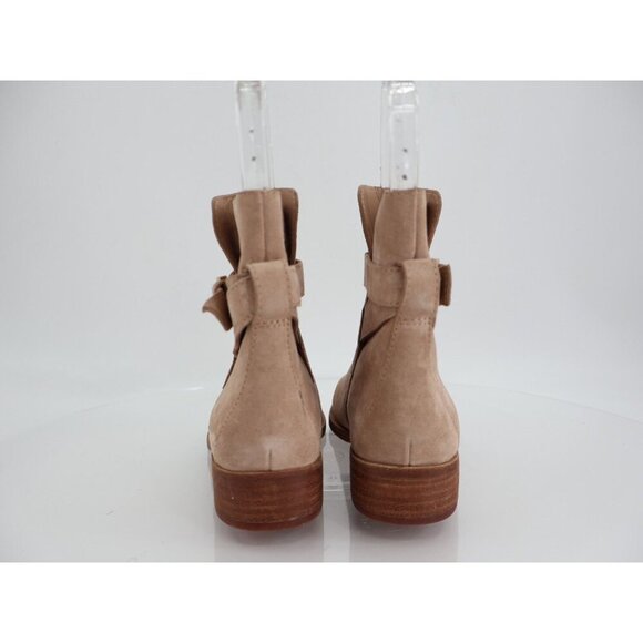 Tory Burch Women's Brooke Booties Size 5.5 Beige Suede Block Heel Boot - Picture 6 of 14